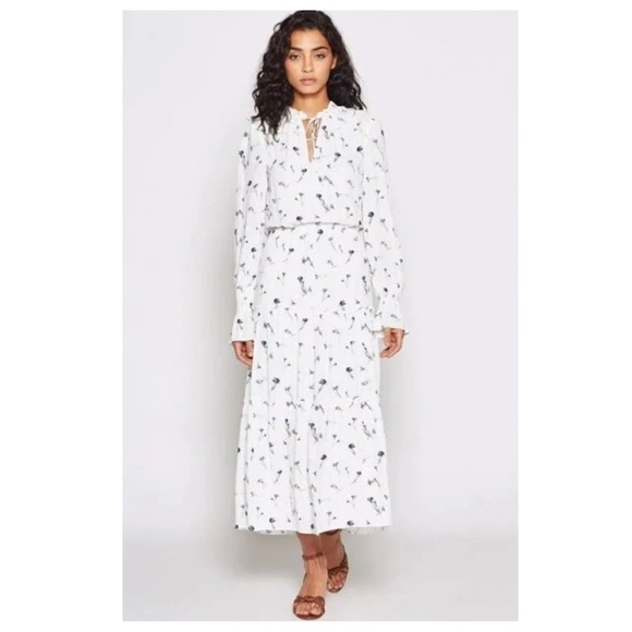 Joie Dresses & Skirts - JOIE Floral-Print Silk Midi Dress